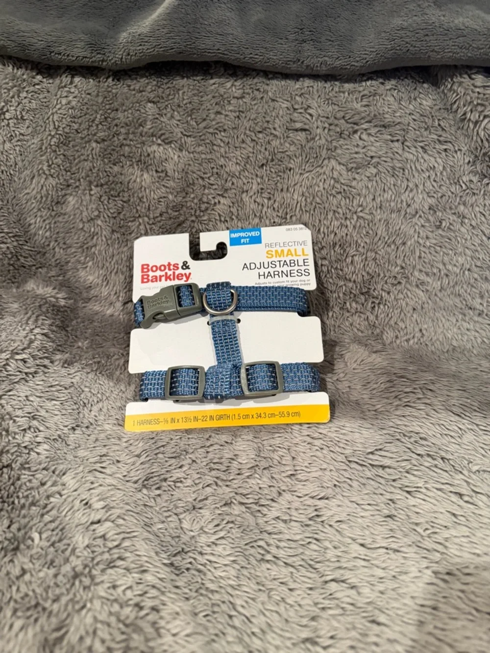NWT Boots & Barkley Reflective Adjustable Dogs Harness - Denim Blue